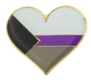 Pin - Demisexuell (hjärta)