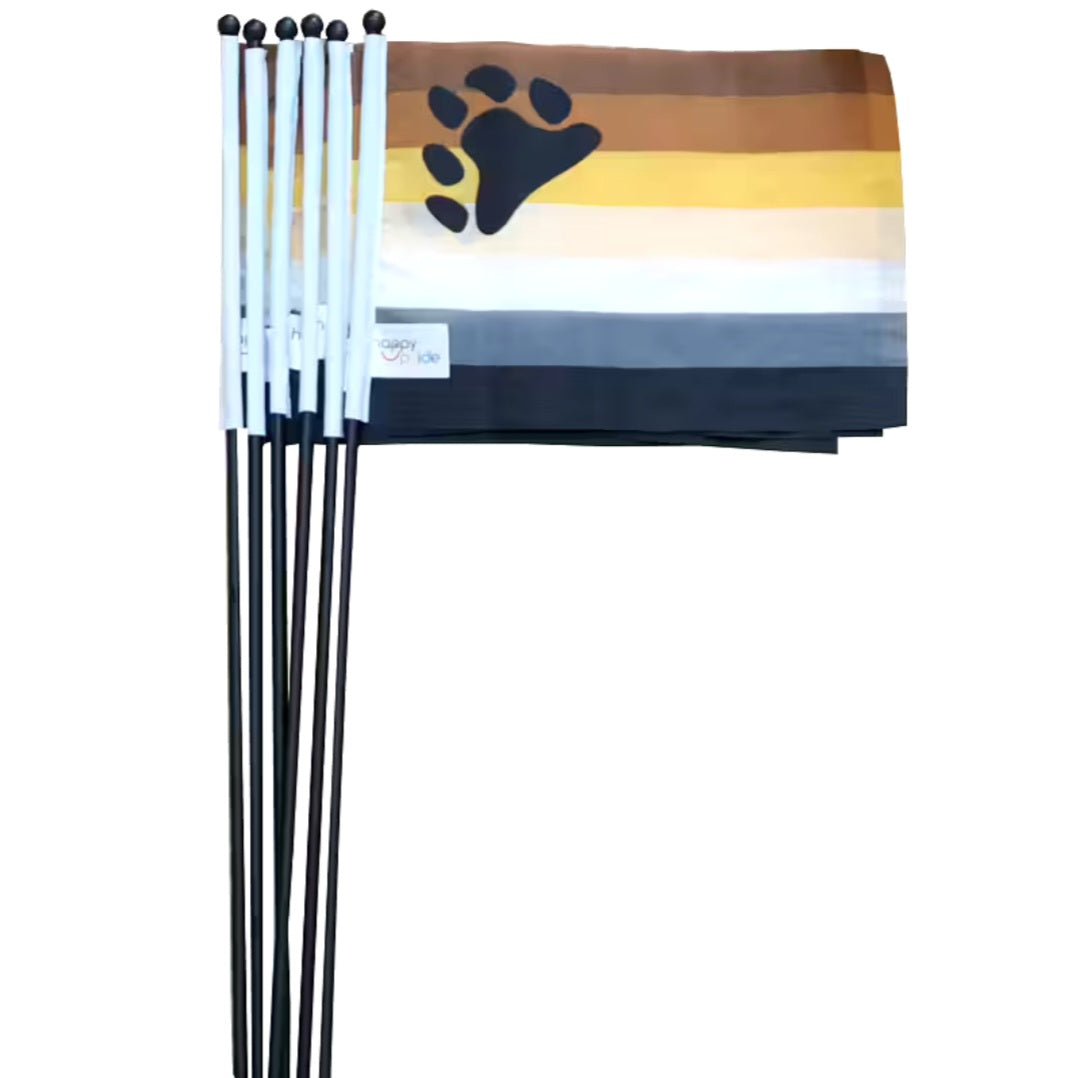 Flagga - Björn (liten på pinne)