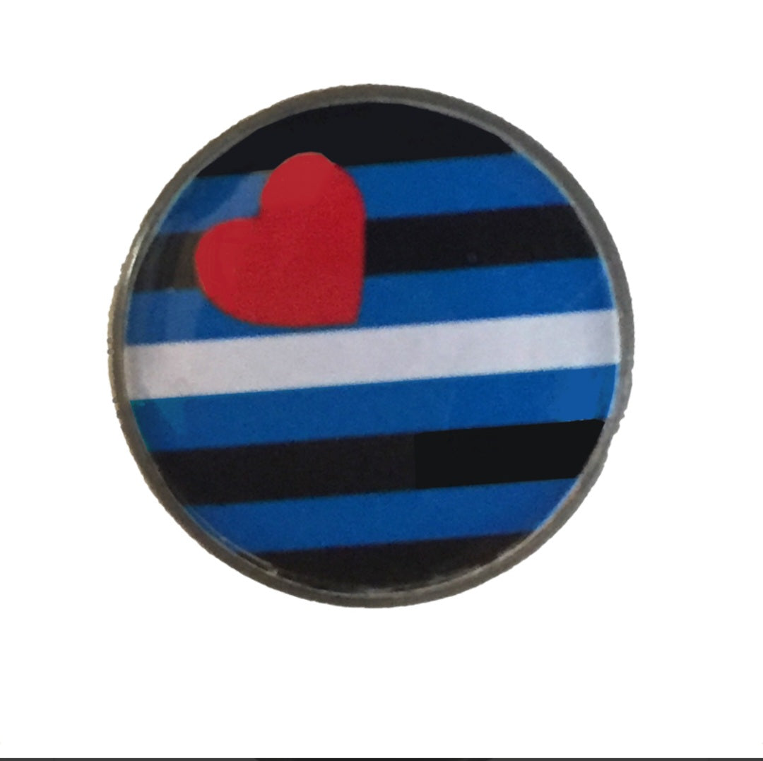 Pin - Läder (rund)