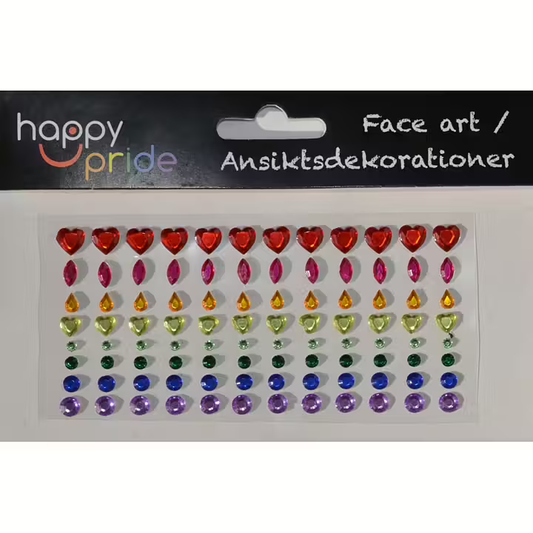 Ansiktsdekorationer - Blandade rhinestones
