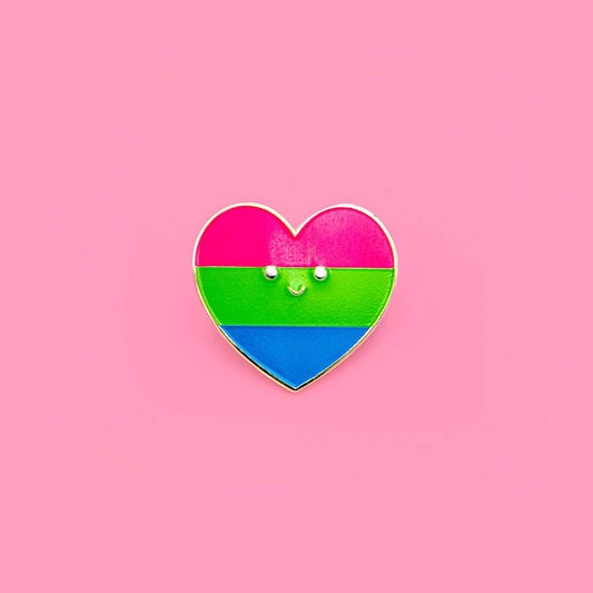 Pin - Polysexuell Hjärta
