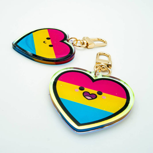 Nyckelring - Pansexuell hjärta