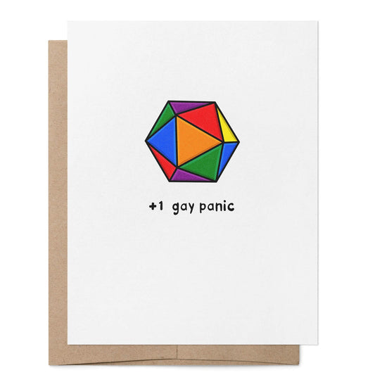 Card: +1 Gay Panic D20