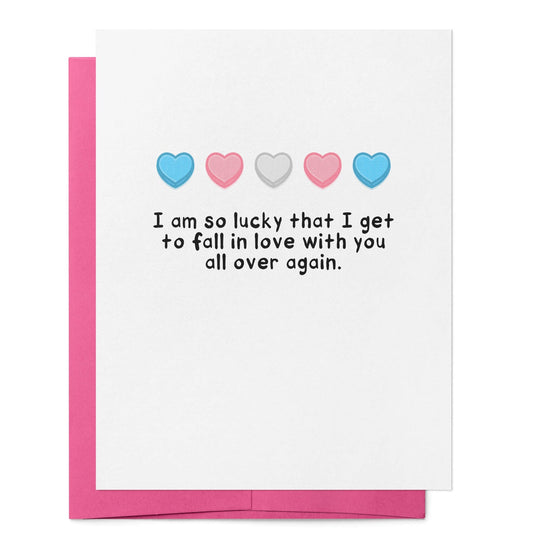 Card: I am So Lucky to Fall in Love With You Again