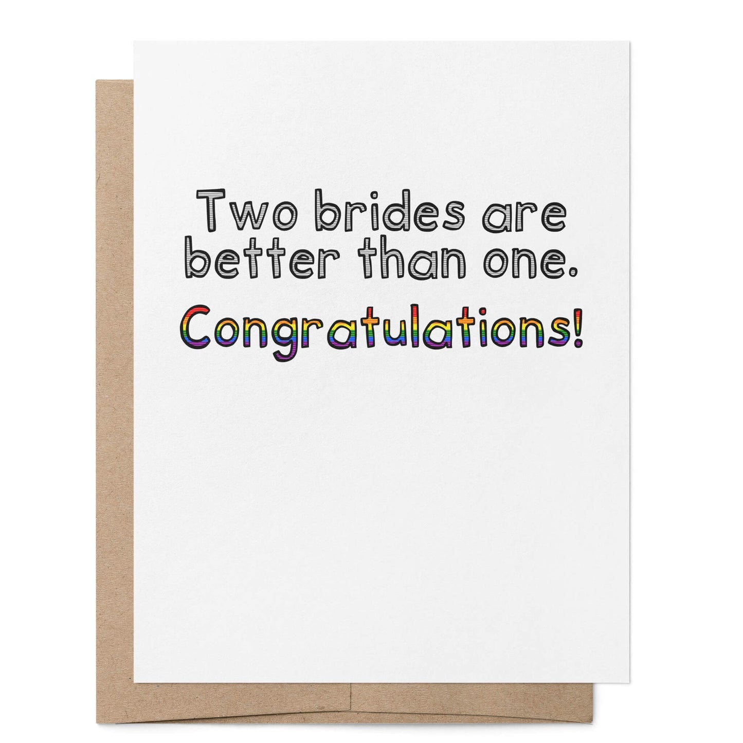 Card: Two Brides are Better Than One
