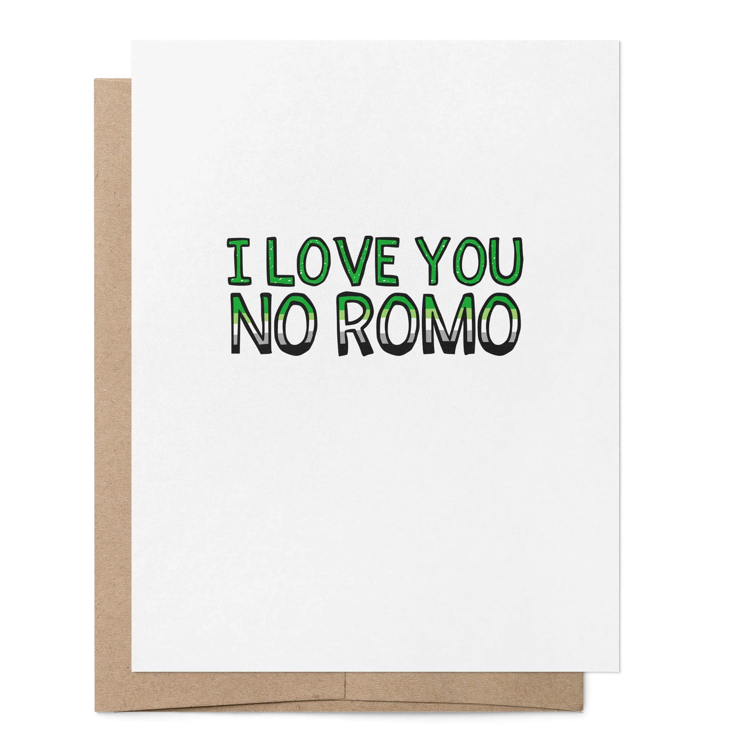 Card: Aromantic I Love You No Romo