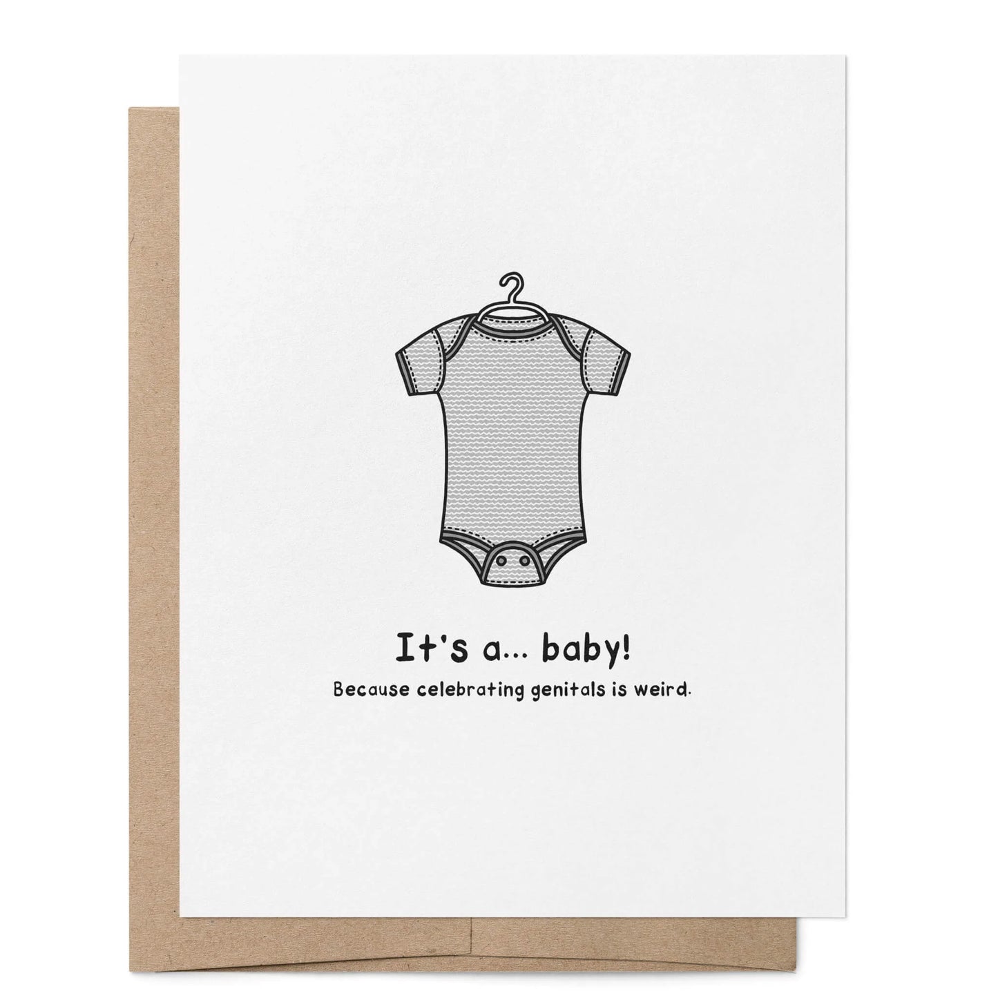 Card: It’s a baby… Because celebrating genitals i weird.