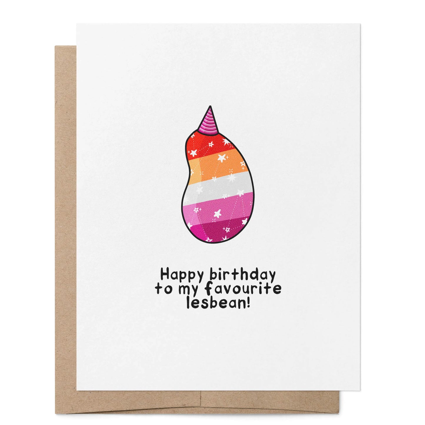Card: Happy birthday to my favourite lebian!