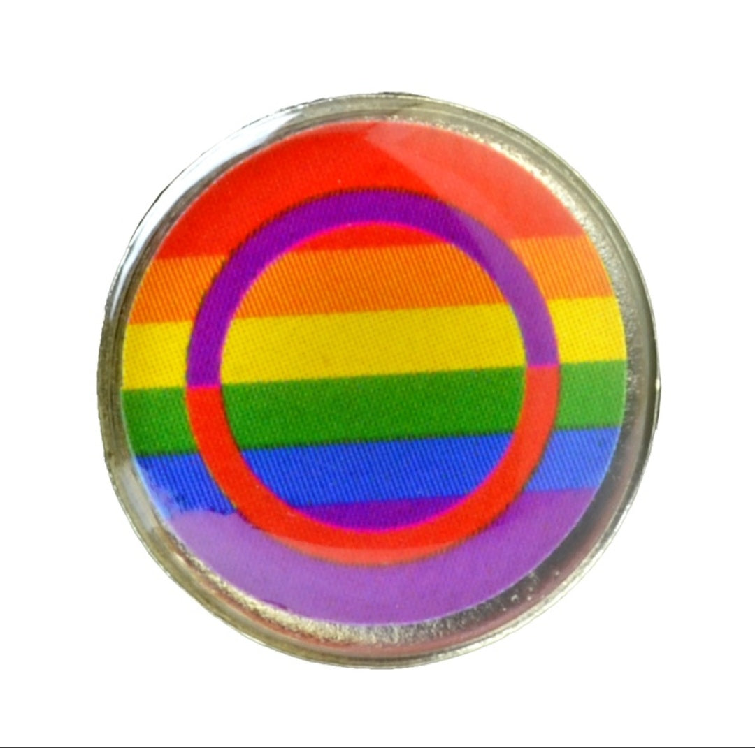 Rund pin; Same pride pin- Happy Pride