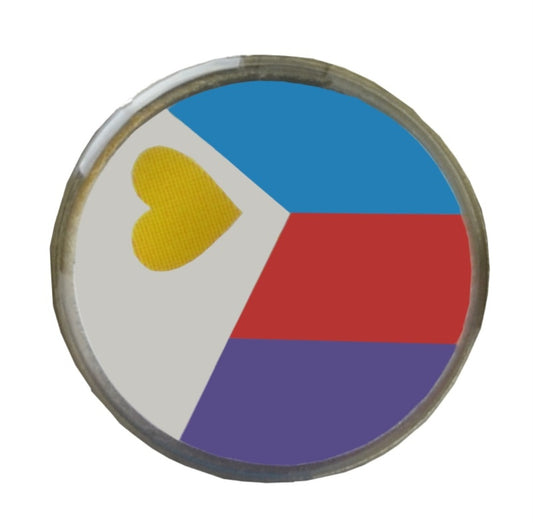 Rund pin; New Poly flag - Happy Pride