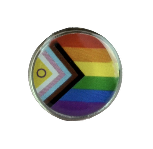 Pin - Intersex progrerss pride (rund)
