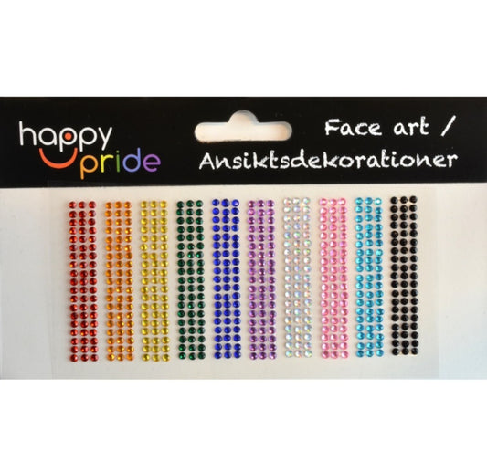 Face jewelry- Små rhinestones