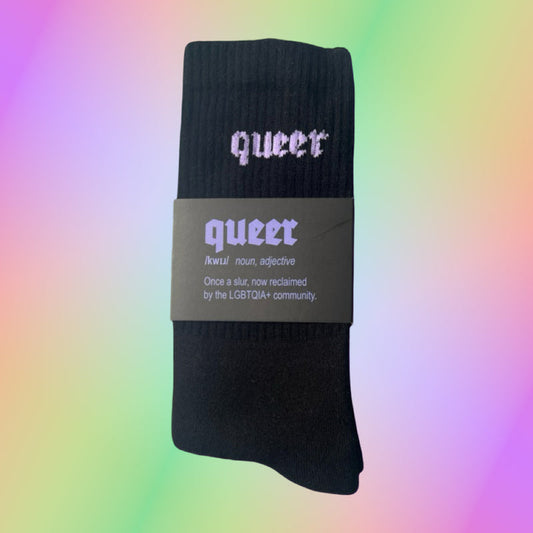 Strumpor - Queer (Svart/Lila)