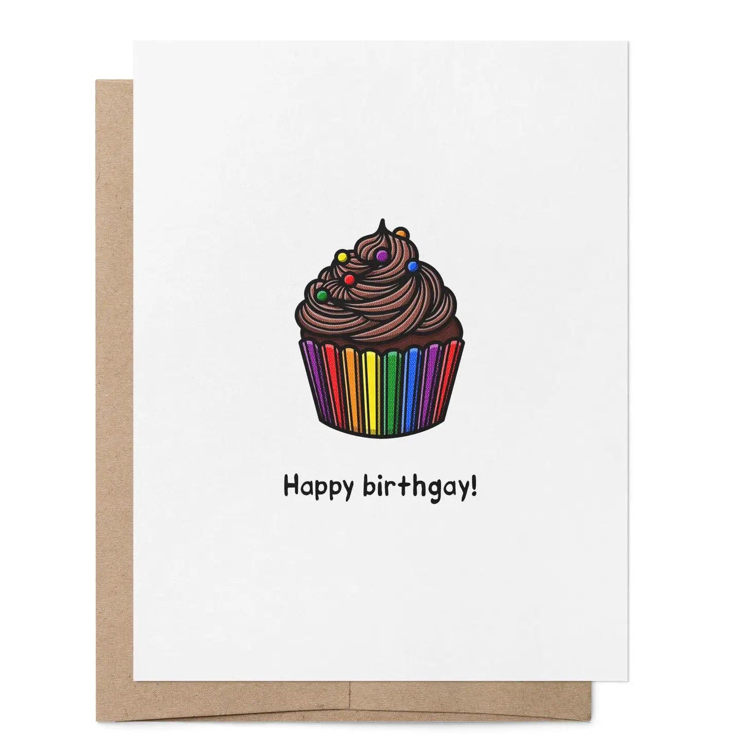 Kort - Happy Birthgay Cupcake