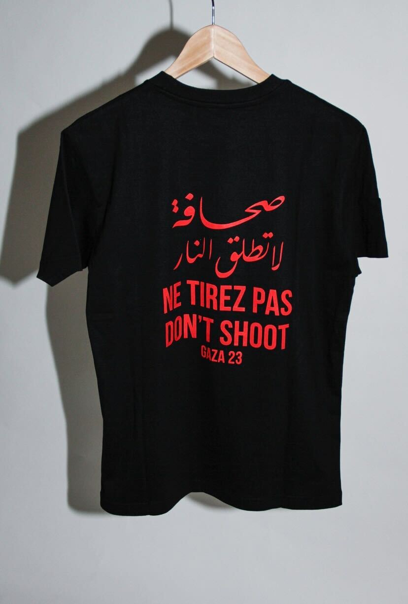 Ne Tirez Pas t-shirt black red back