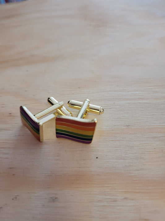 Rainbow cufflinks