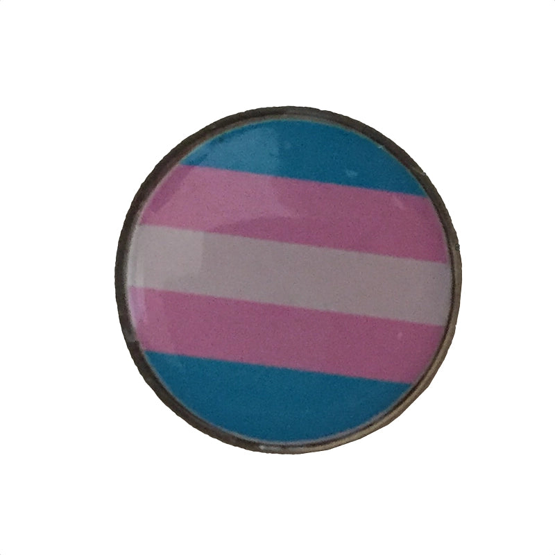 Rund pin; trans - Happy Pride