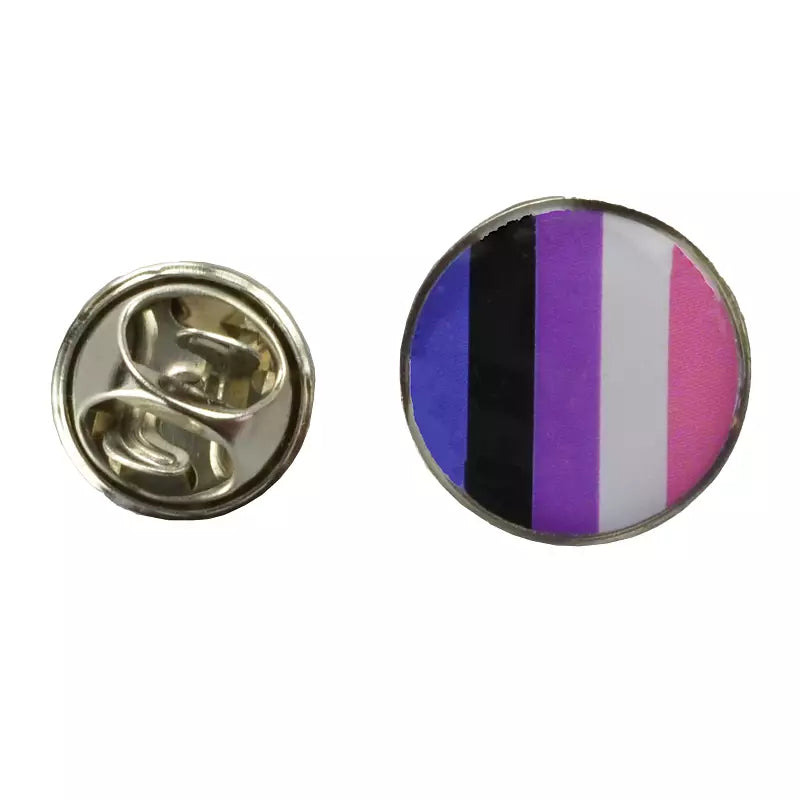 Rund pin; Genderfluid - Happy Pride
