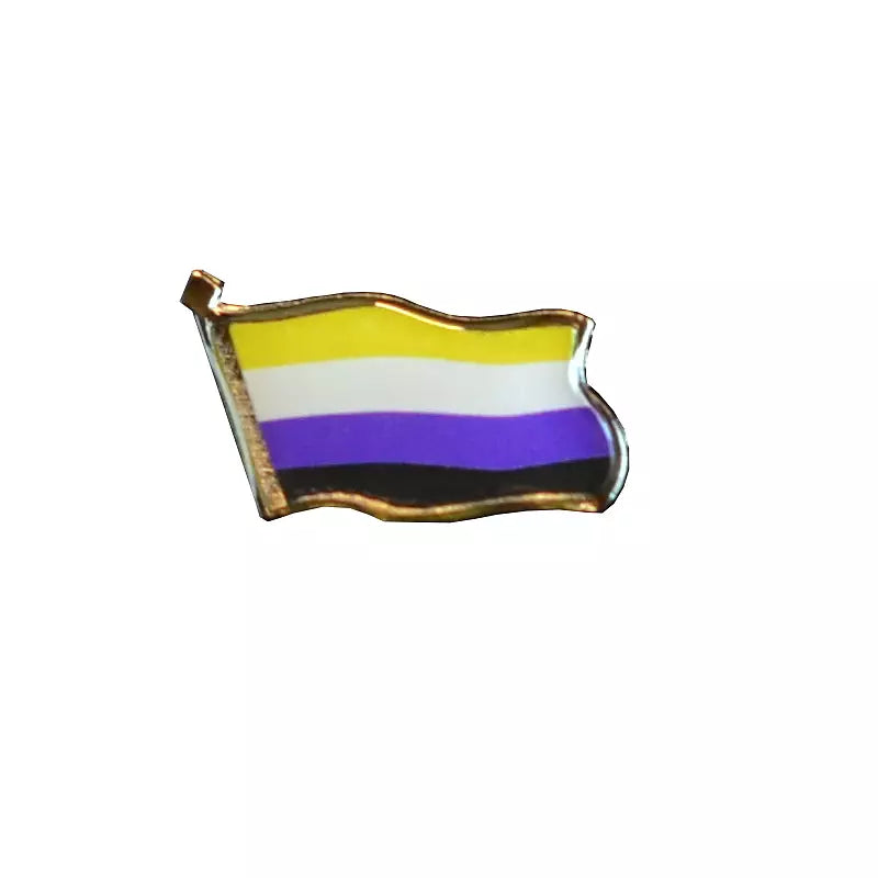 Pin Ickebinär flagga- Happy Pride