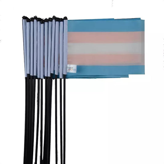 Liten transflagga på pinne