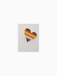 Emalj hjärta pin Bear pride heart