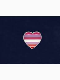 Emalj pin hjärta - lesbian sunset/ lesbiskt hjärta