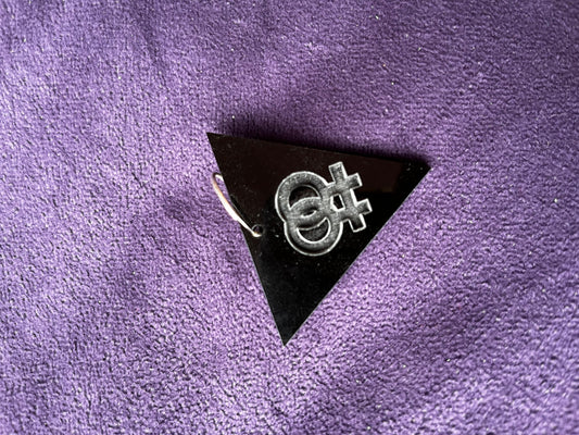 Lesbisk nyckelring - svart lesbisk trekant